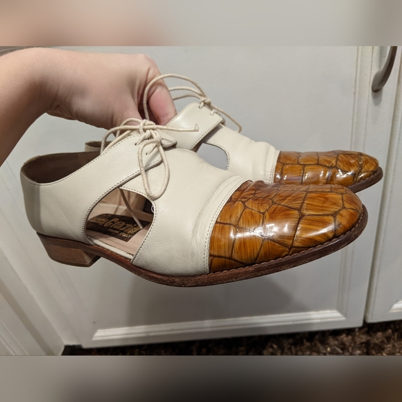 Vintage Crocodile oxford style shoes - Picture 4 of 10